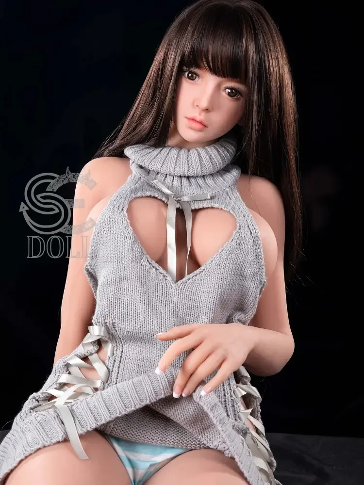 F908-161cm(5.3ft)-35kg Mika F Cup Young Big Tits Brunette Chinese Lolita TPE Love Doll|SE Doll view 6