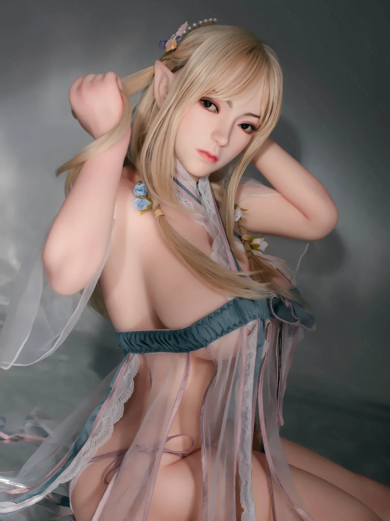 F4717-160cm(5.3ft)-34kg 2.0 B Cup Robot Silicone Head Adult Asian Alien Sex Doll|Bezlya Doll view 2