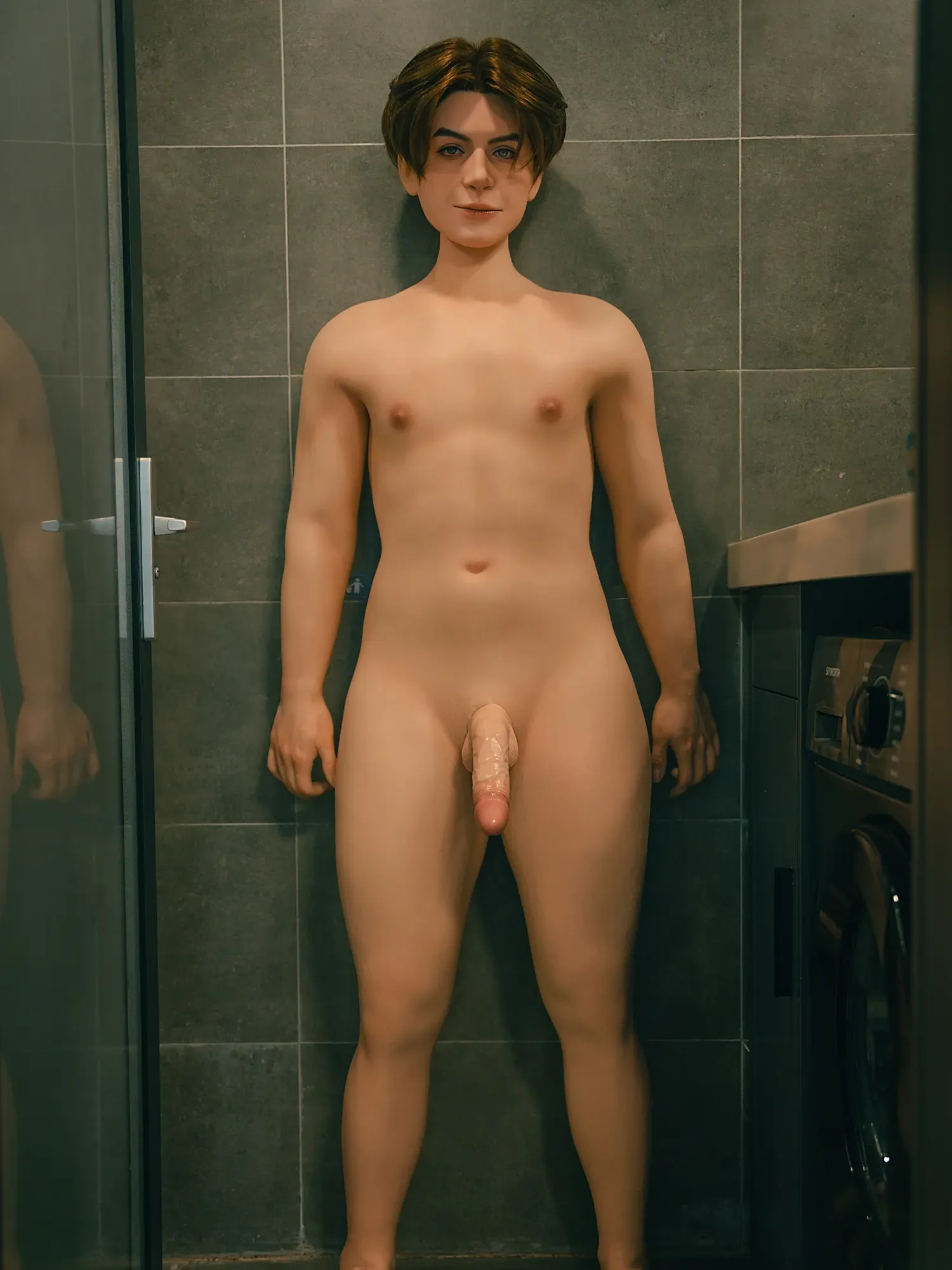 F5703—160cm\/5ft2-45.5kg Celebrity Femboy Male Sex Doll with 7.1in Electric Thrusting Penis | SY Doll view 7