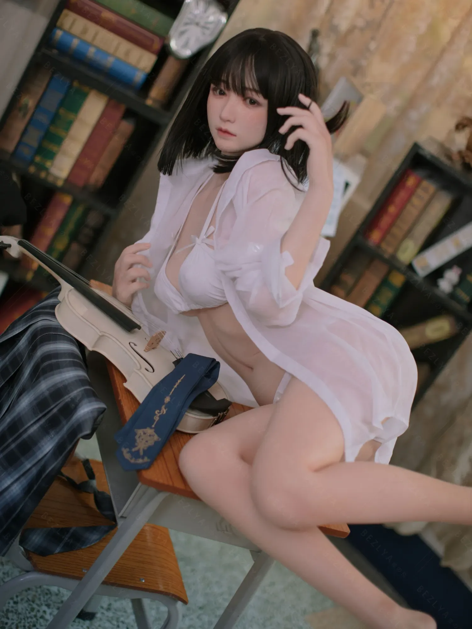 F4704-160cm(5.3ft)-34kg 2.1 B Cup Mini Asian Real Chinese Silicone Sex Doll|Bezlya Doll view 5