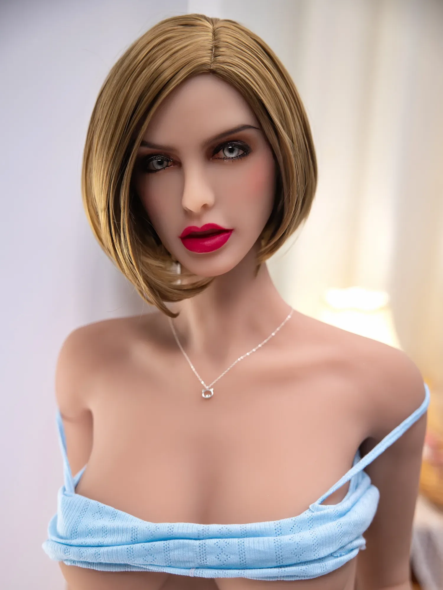 F3852-164cm\/5ft4 43kg E Cup Exquisite Sexy Cat Lips TPE Sex Doll | HR Doll view 4