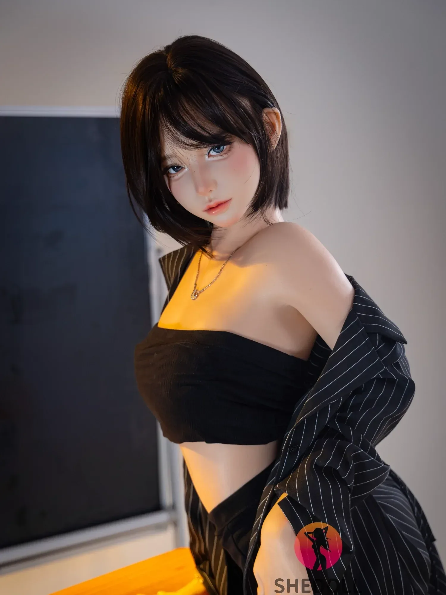 F6091—152cm\/5ft-38kg A Cup Asian ROS Small Breast Silicone Sex Doll | SHEDOLL