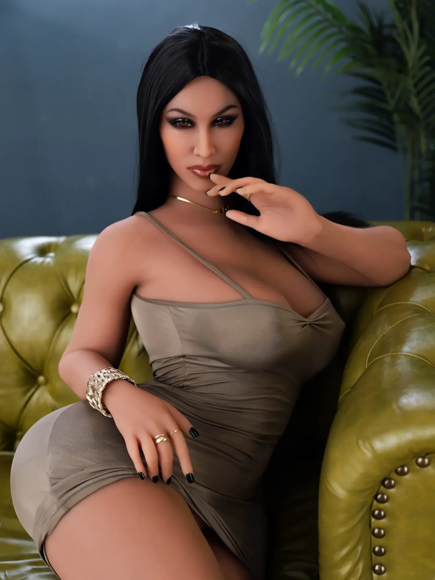 F5682-157cm\/5ft1 E Cup Realistic Black TPE Celebrity BBW Big Ass Sex Doll For Men | 6YE view 10