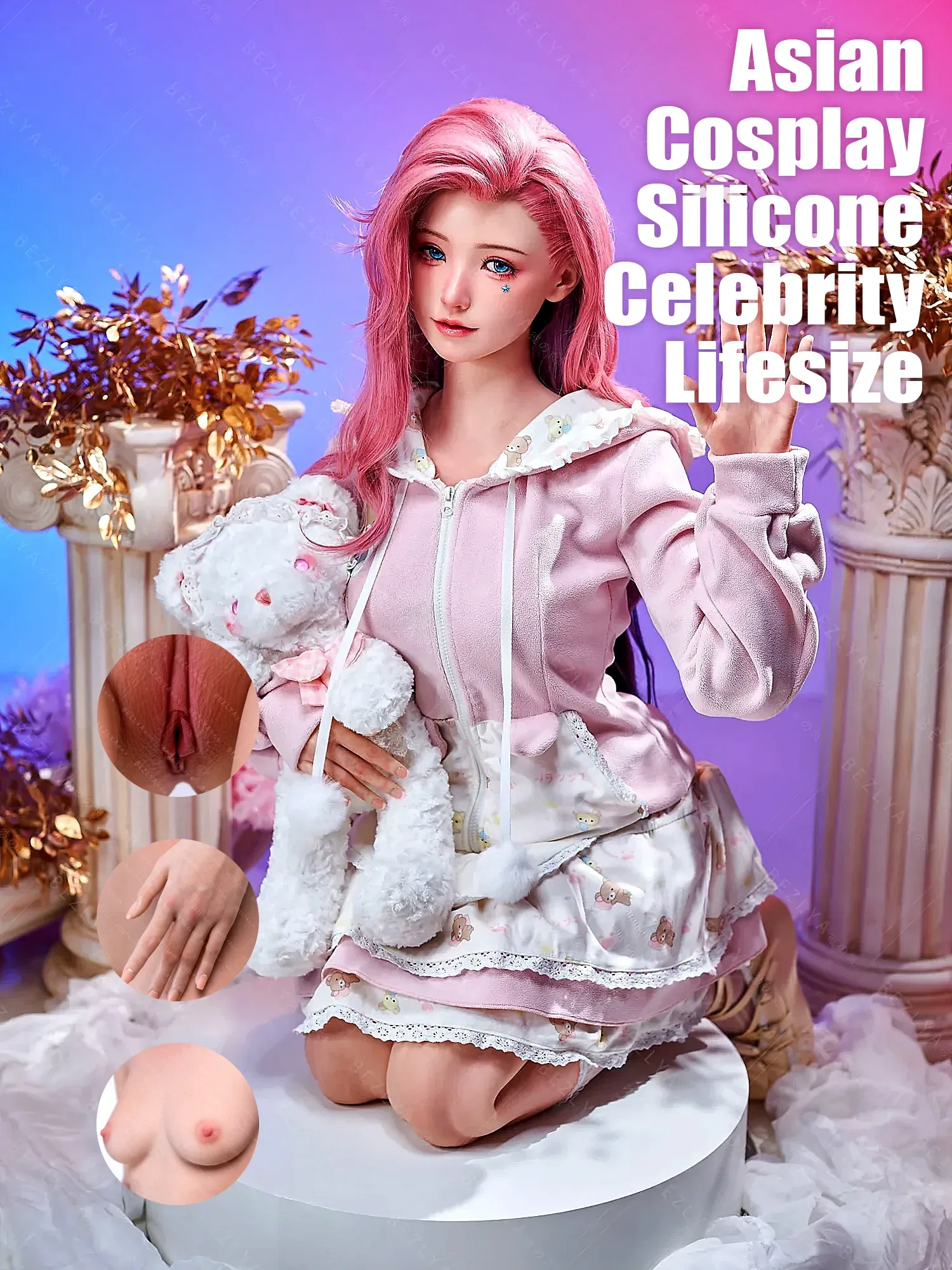 F9368-168cm-2.2cf ROS Asian Cosplay Silicone Celebrity Lifesize Anime Sex Doll｜AITIA Doll