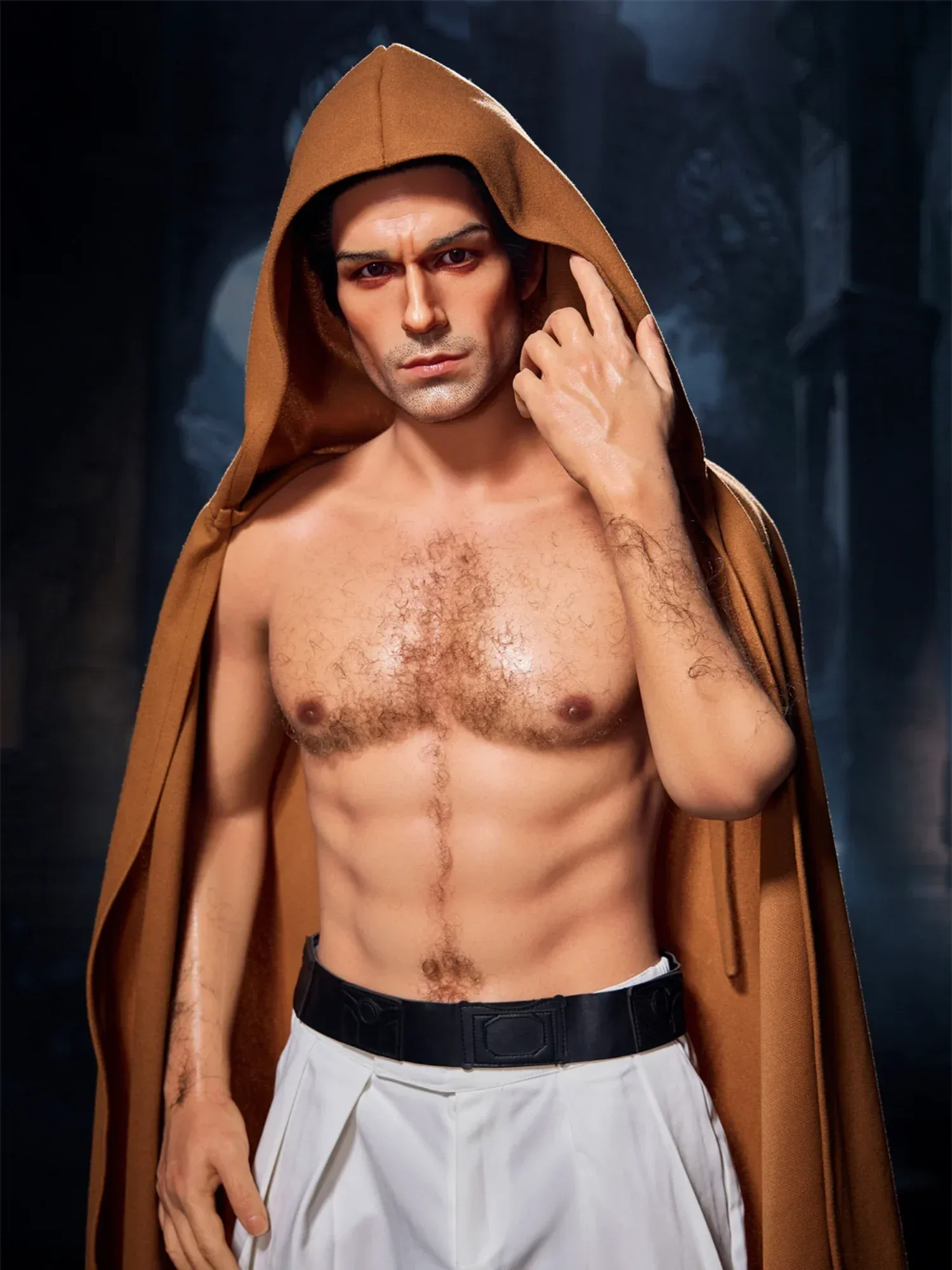 F4575-170cm\/5ft7-38kg Tanned Femboy Silicone Real Life Male Sex Doll-Irontech Doll view 1