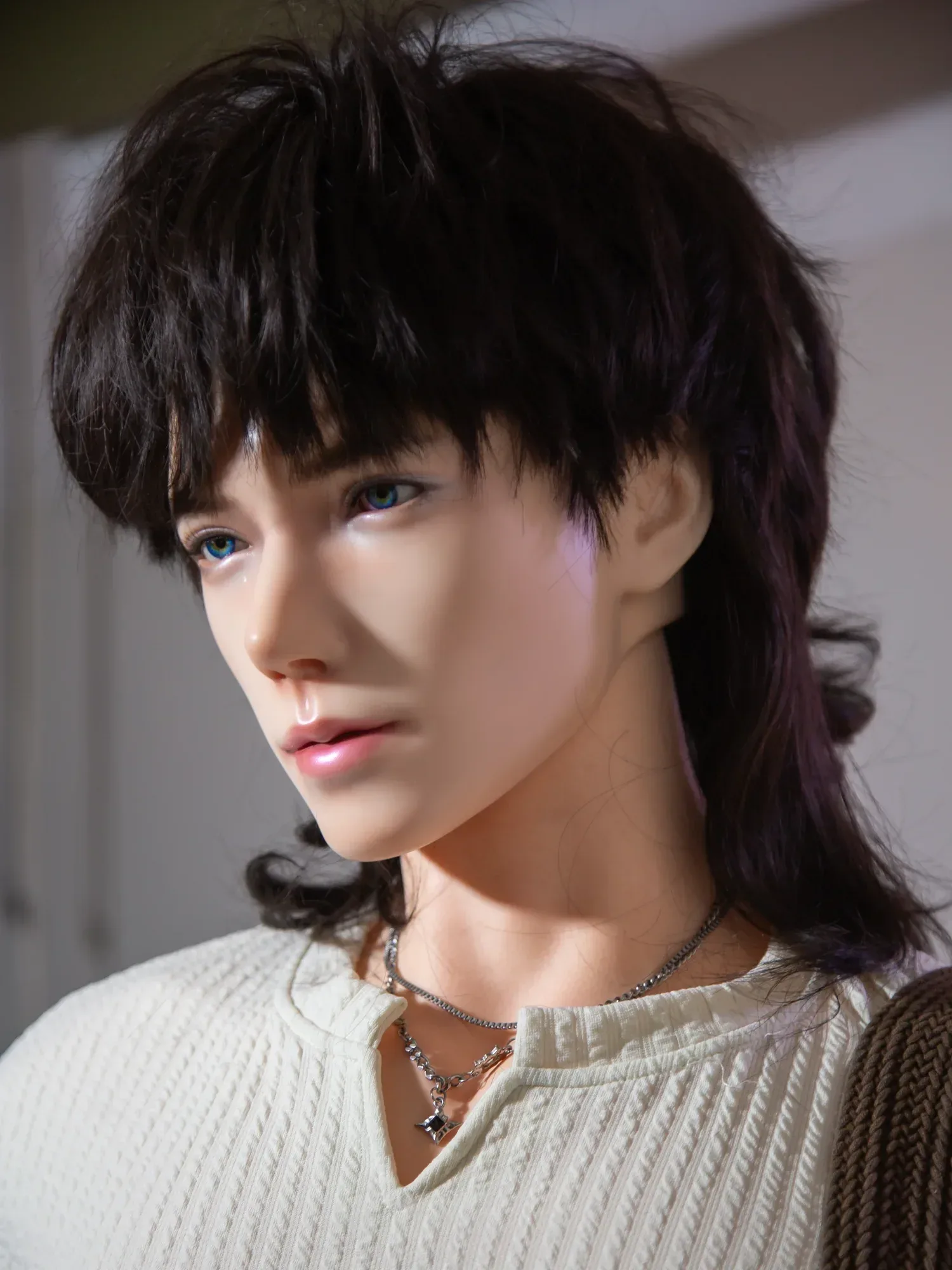 F9172-185cm\/6ft1-41kg Silicone Twink Life Size Femboy Male Sex Doll with 8.27\" Dildo | Qita doll view 8