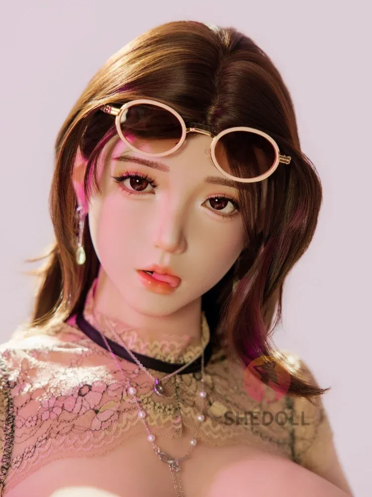 F751—176cm\/5ft8-54kg K Cup Lifelike Asian TPE Body + Silicone Head Sex Doll | SHEDOLL