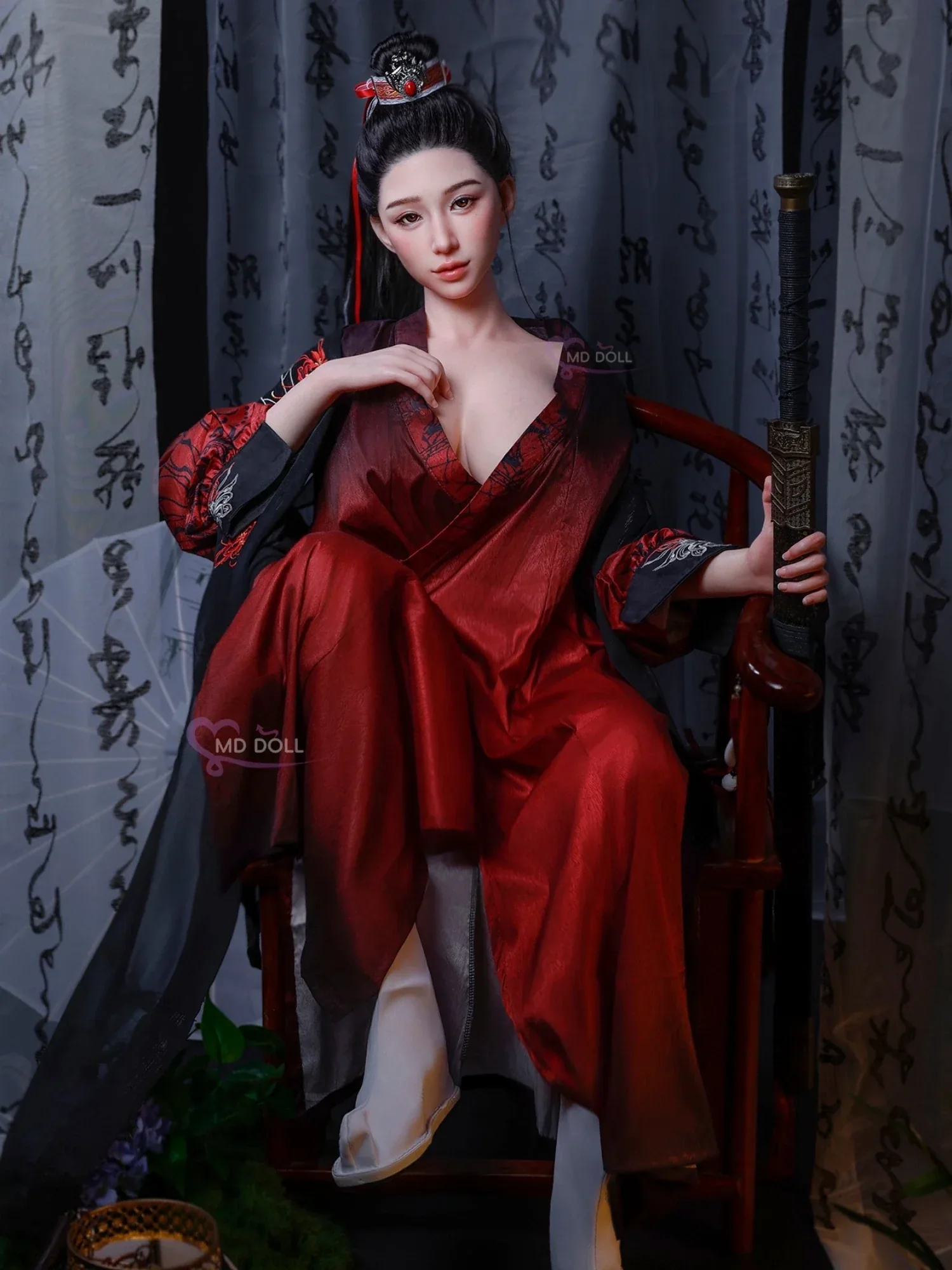 F6265-166cm\/5ft5-43kg M49 F Cup Life size Silicone Sex Doll | MD Doll