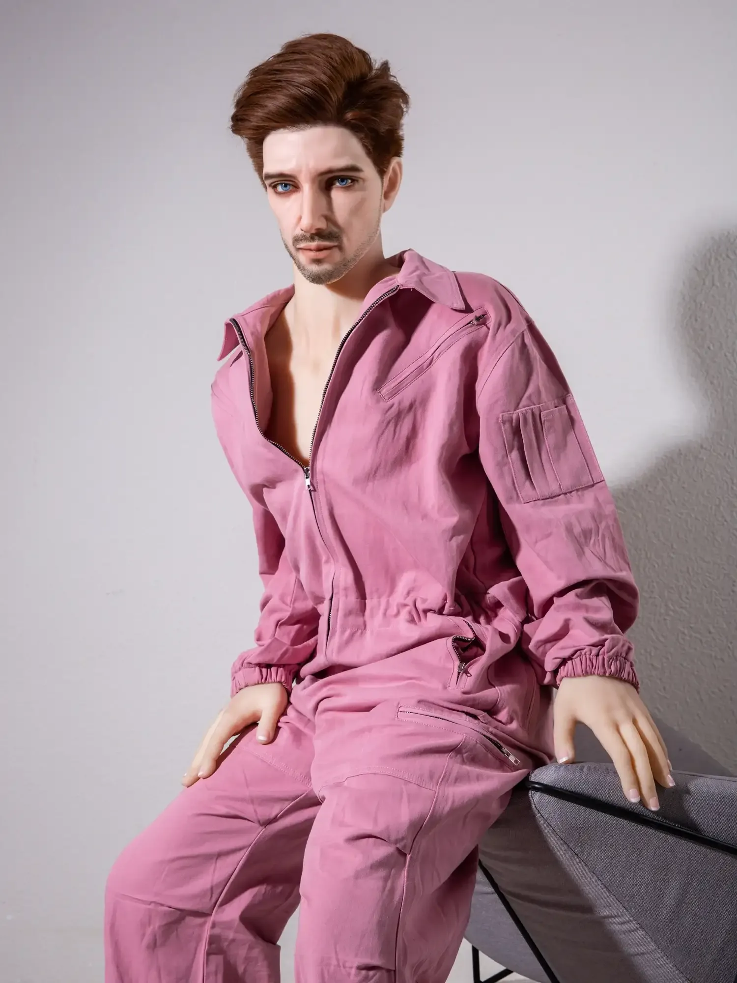 F4609-175cm\/5ft9-58kg Femboy Sex Doll Realistic Silicone Head Male - Qita doll view 8