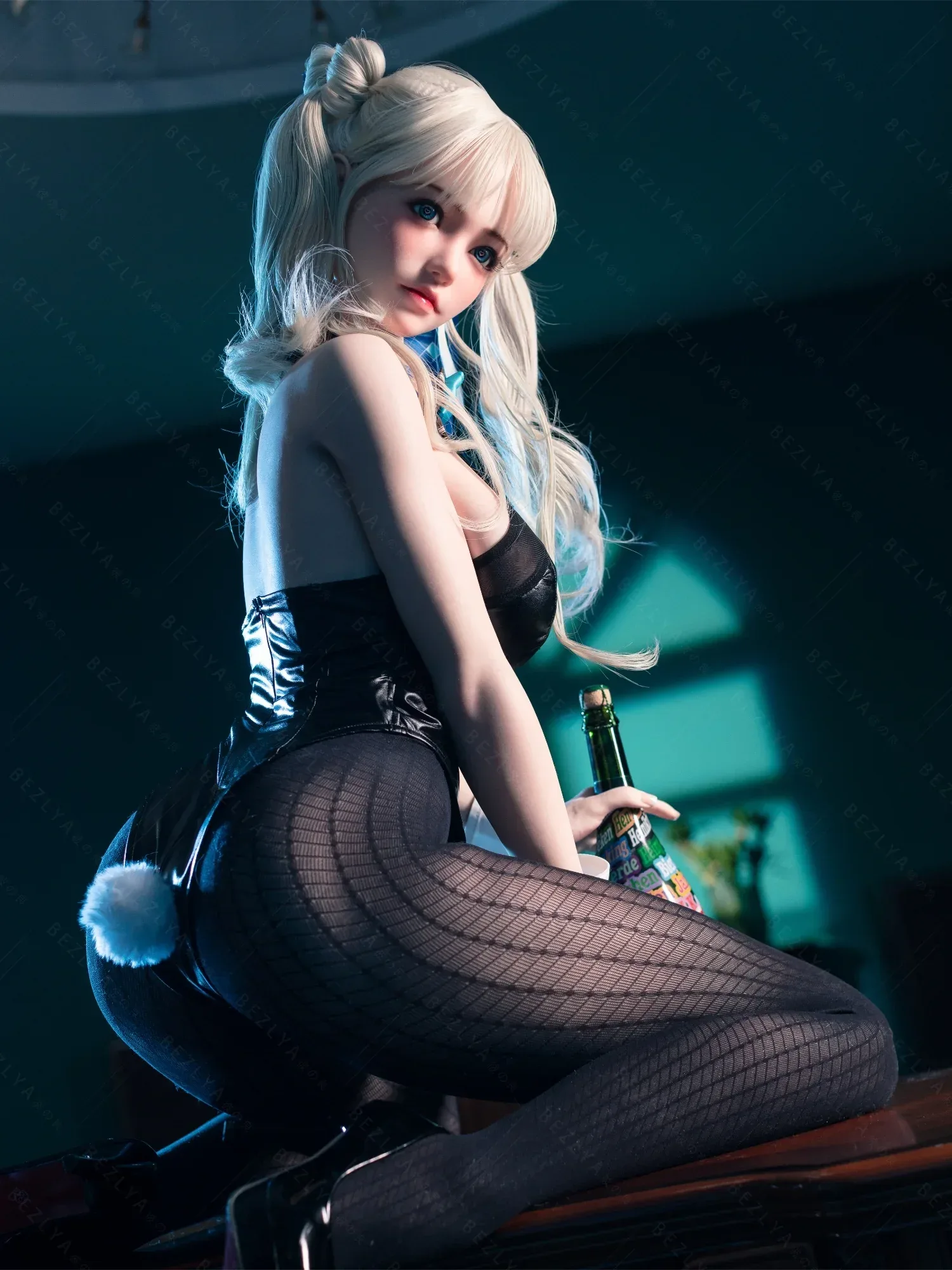 F7135-155Mcm(5.1ft)-38kg 2.2cf E Cup Mini Silicone White Twin Tails Anime Cosplay Sex Doll｜AITIA Doll view 8
