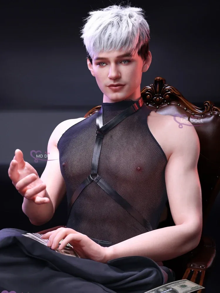 F738-180cm\/5ft9-42kg Silicone Male Sex Doll with 14cm \u0026 17cm Detachable Vibrating Penis | MD Doll view 7