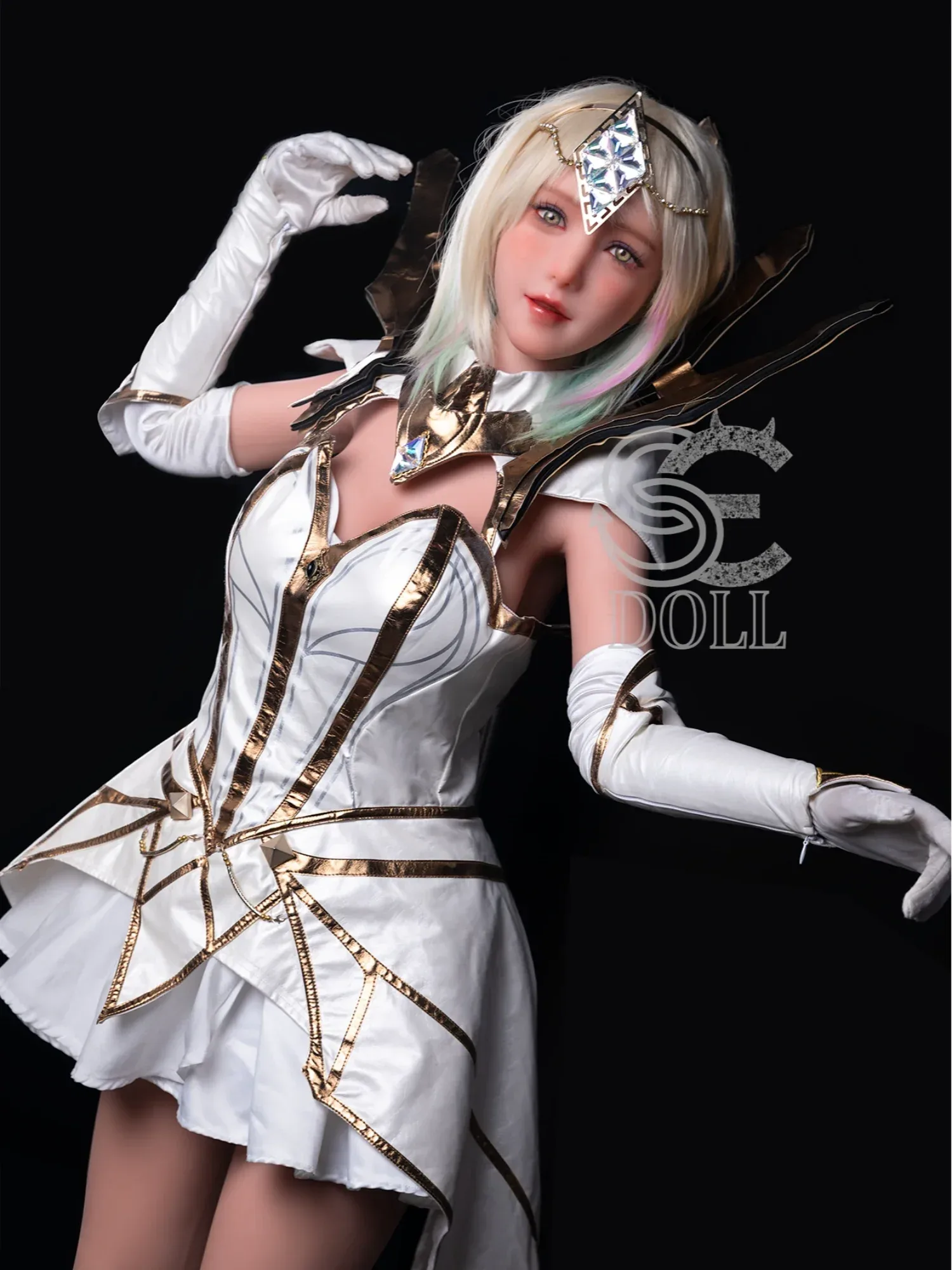 F3711-161cm(5.3ft)-35kg Angie F Cup TPE Sexy Asian Anime Fantasy Blonde Fairy Woman Love Doll|SE Doll view 8