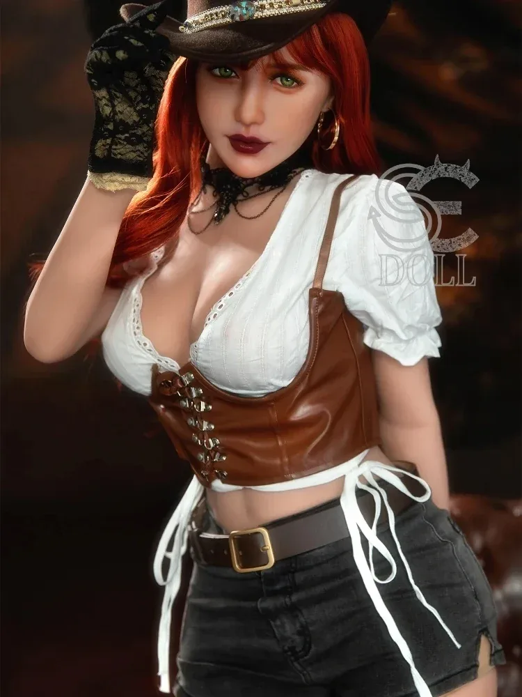 F952-163cm(5.3ft)-37kg Kitty E Cup TPE Redhead European Young Cowgirl Sex Doll|SE Doll view 5