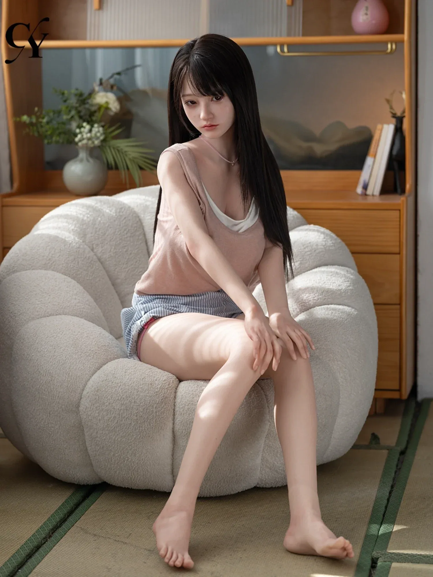 F5828K—157cm\/5ft2-34kg D Cup Shuyu Silicone Asian Realistic Sex Doll In Stock USA - TOP-CYDOLL view 12