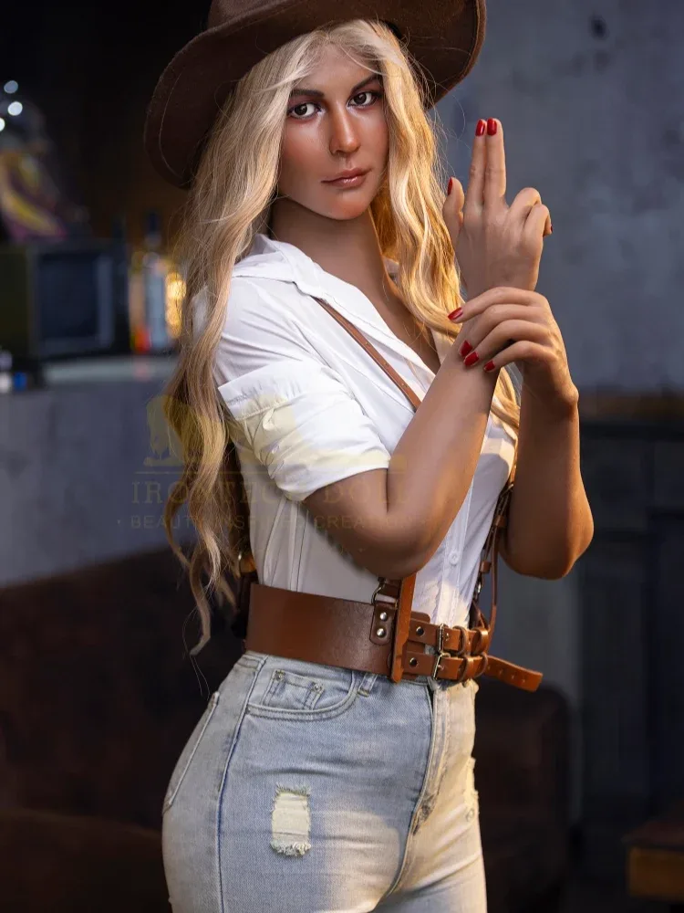 F2355-162cm(5.3ft) A Cup Cowgirl Silicone Head TPE Sex Doll｜Irontech Doll view 3