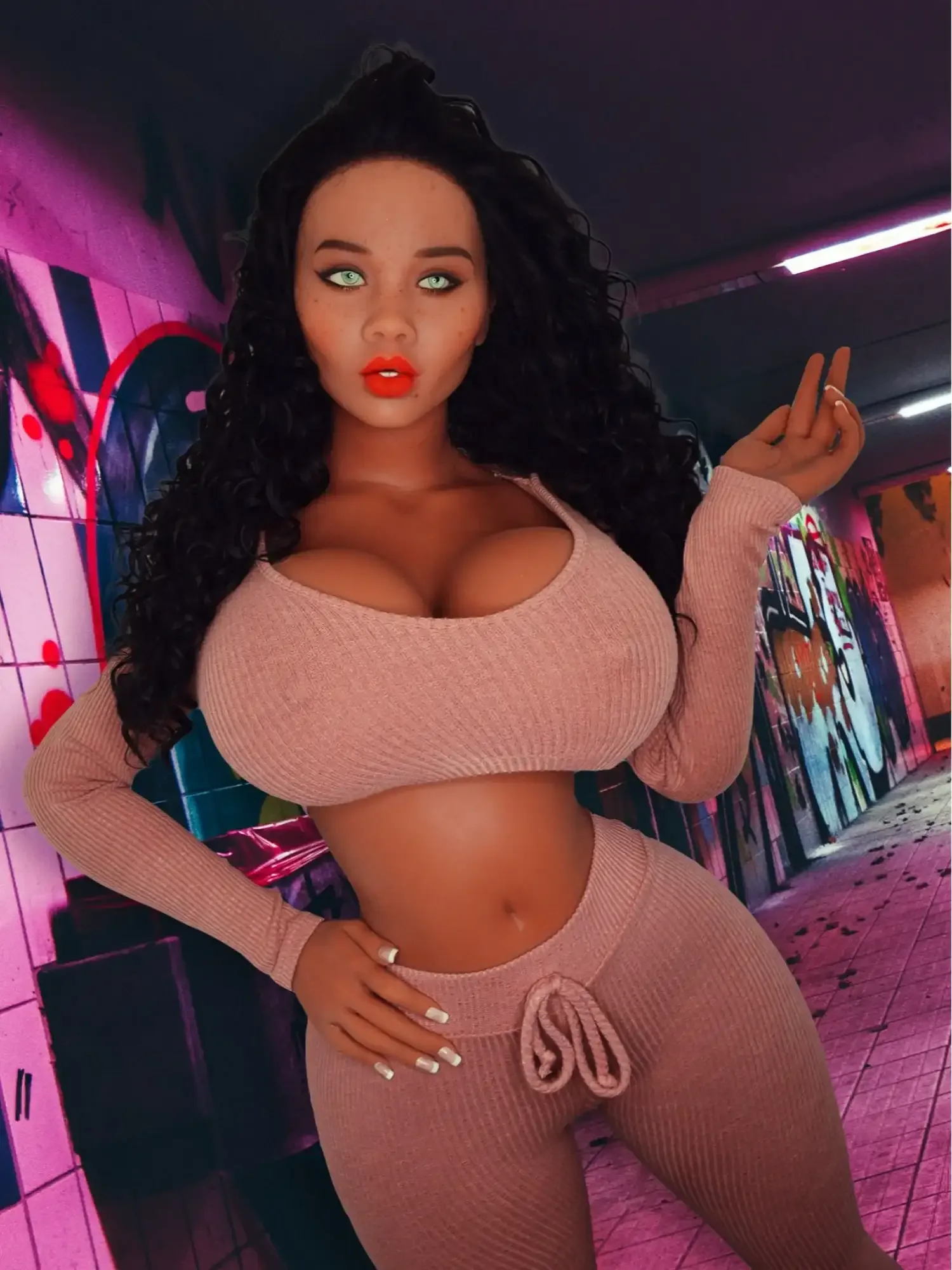 F3774-153cm\/5ft(44kg) G Cup Big Butt Breasts BBW TPE Sex Doll  | YL Doll
