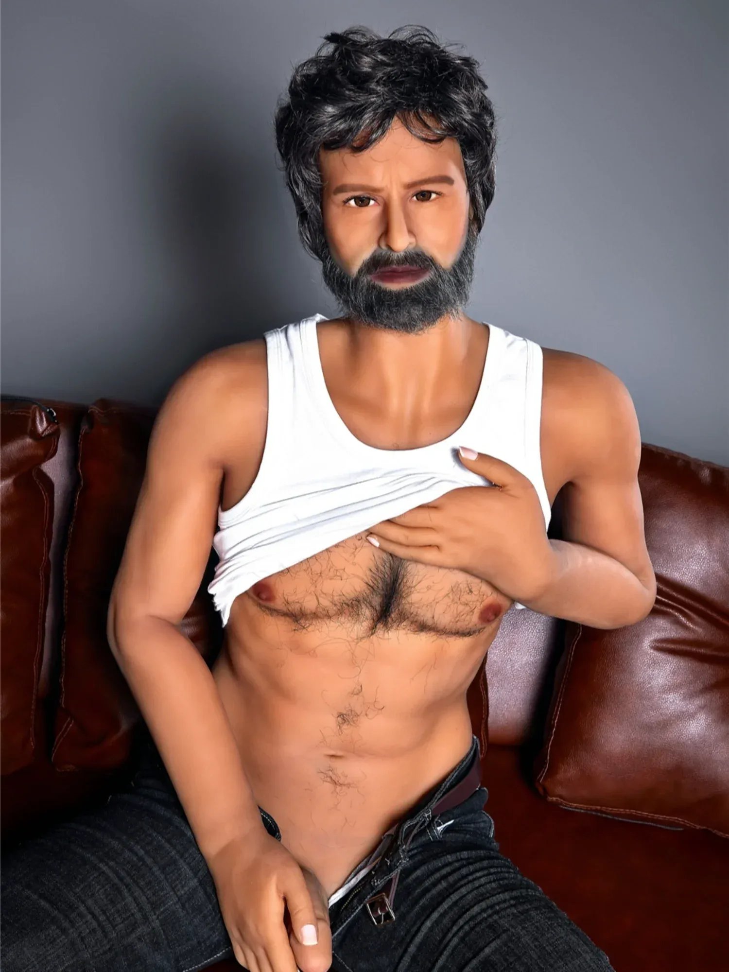 F4552-175cm\/5ft8-50kg William Mature Power Guy TPE Male Sex Doll - Irontech Doll view 5