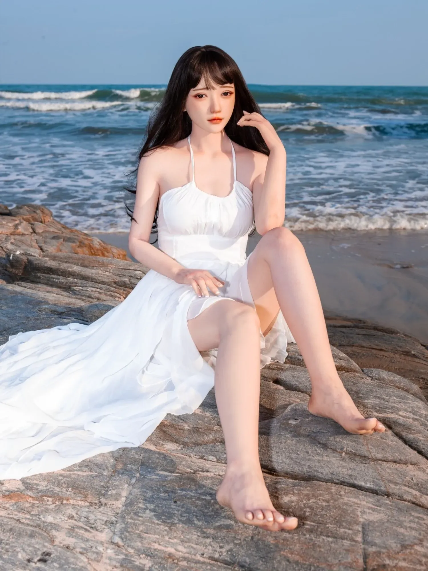 F5886—158cm\/5ft2-38kg C Cup Asian Silicone Head TPE Body Sex Doll | SHEDOLL