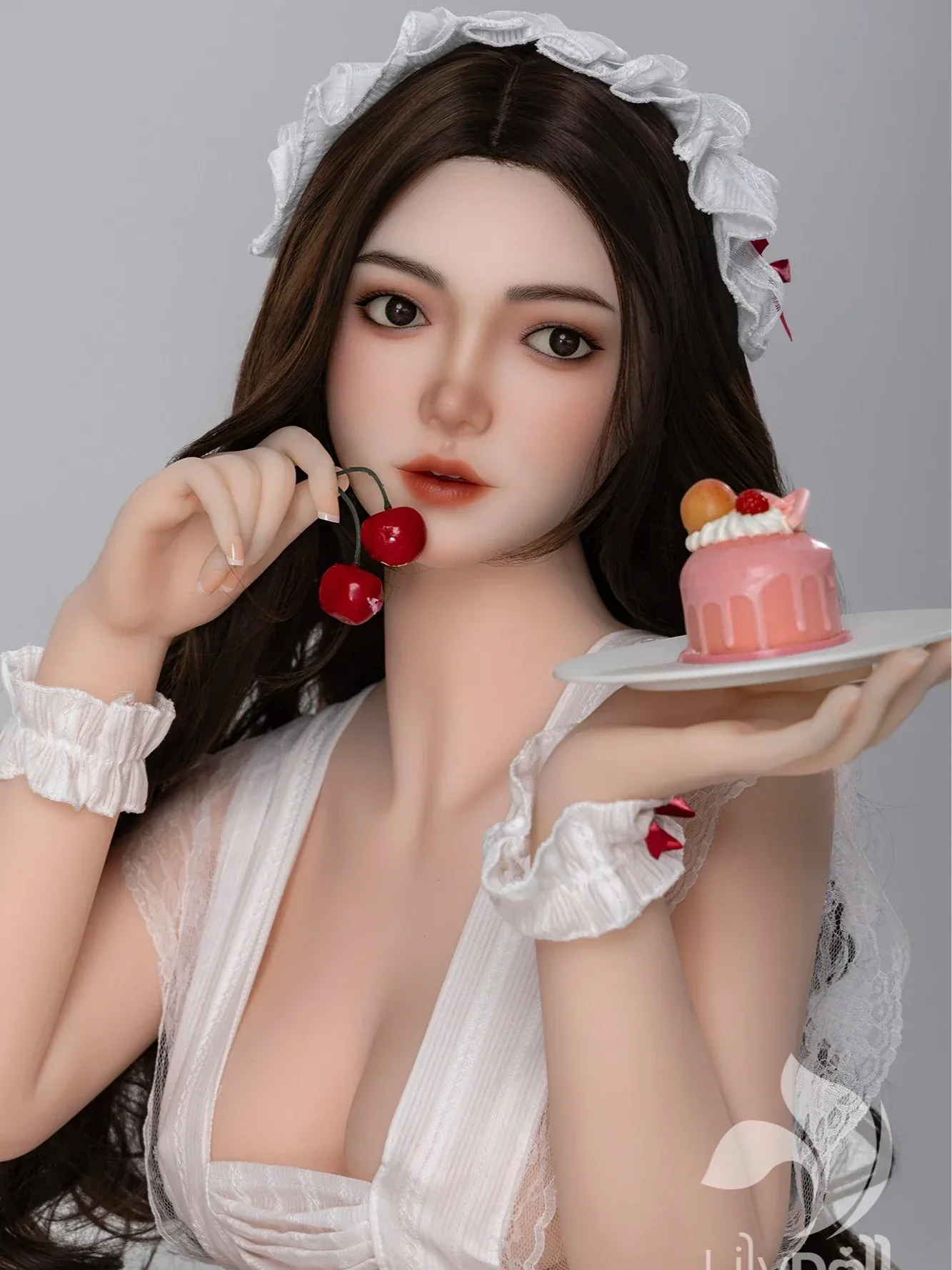 F7550—158cm\/5ft2-34kg D Cup TPE Body + Silicone Head Asian Dessert Maid Sex Doll | LilyDoll