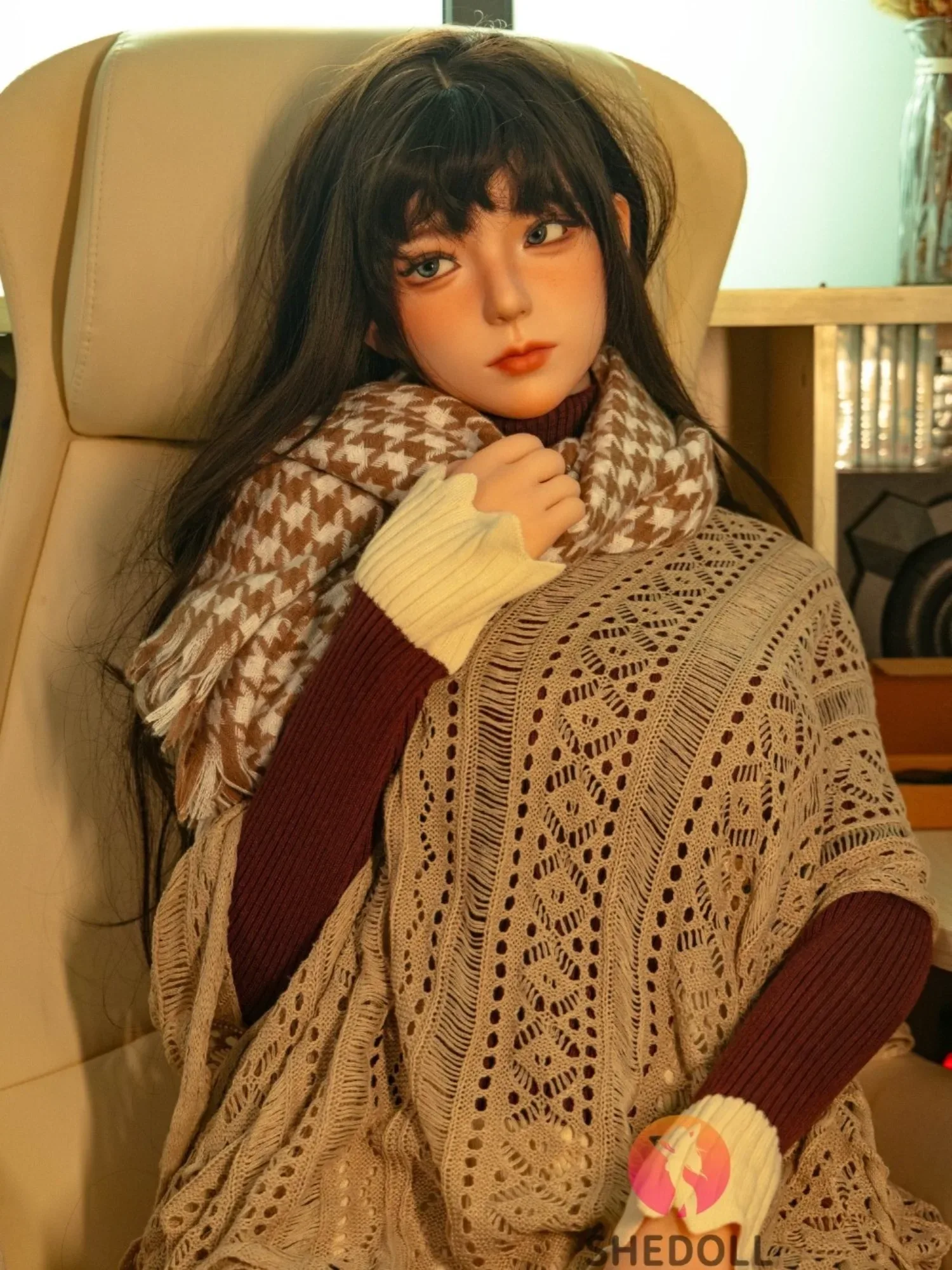 F6092—170cm\/5ft6-48kg E Cup Asian ROS Silicone Head TPE Body Sex Doll | SHEDOLL view 3