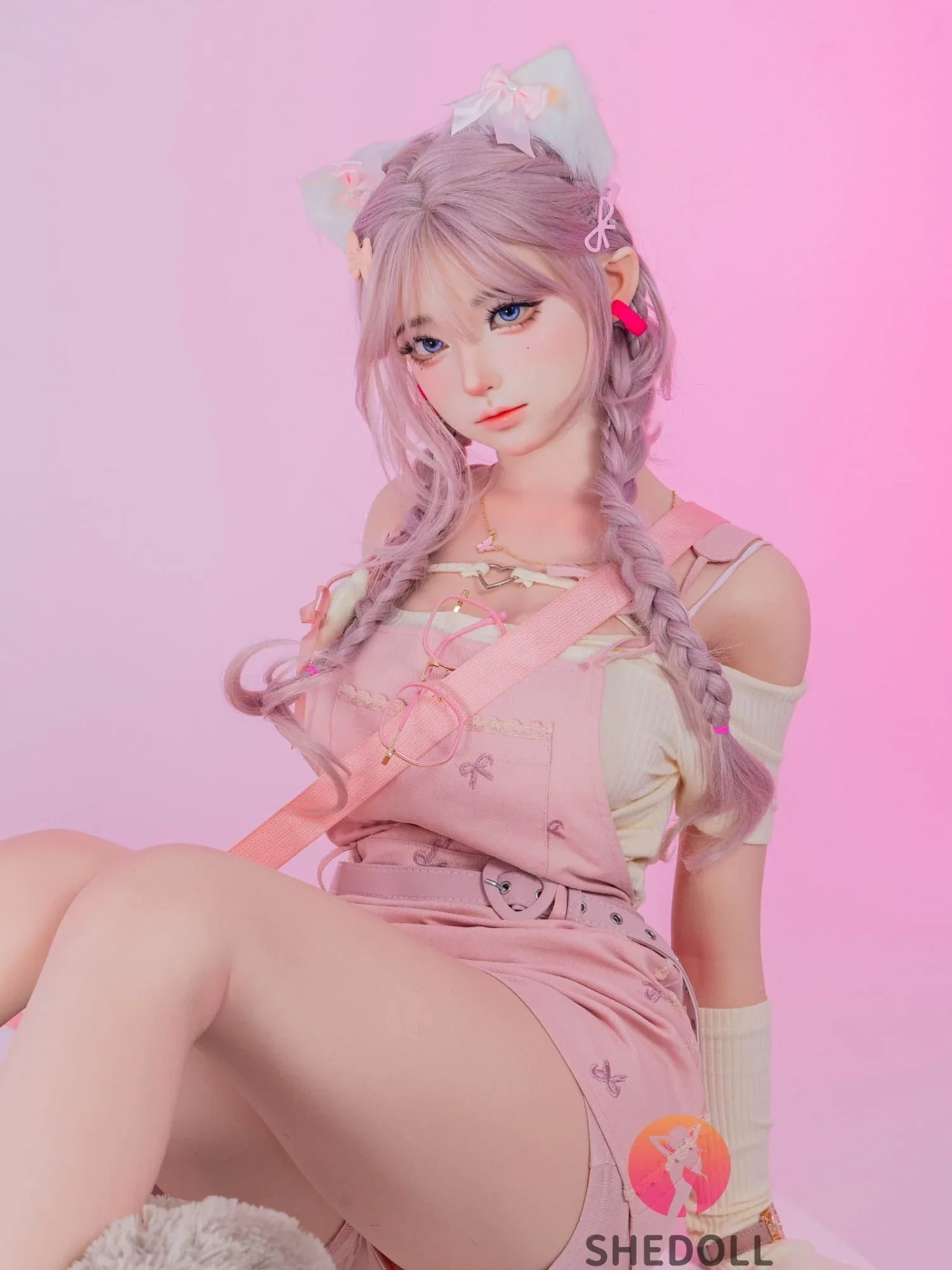 F6064—168cm\/5ft5-47kg D Cup Realistic Pink-Haired Anime Cat Japanese Sex Doll with Lifelike Silicone Skin \u0026 Multiple Pleasure Channels | SHEDOLL view 8