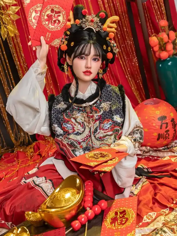 F2281-169cm\/5ft5(36kg) C Cup Wushi Happy Year theme Silicone Chinese Sex Doll｜Starpery Doll view 11
