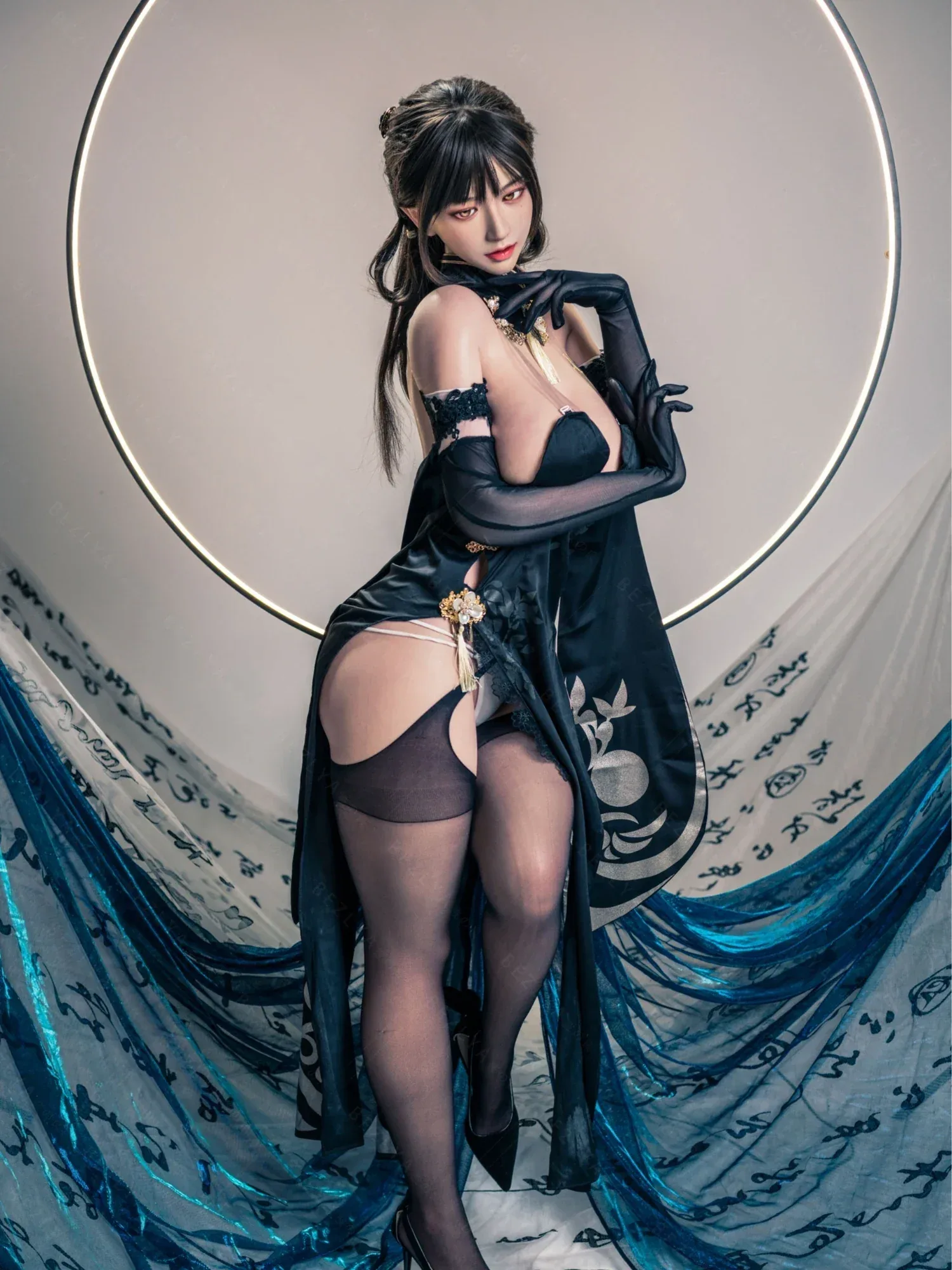 F7118-155cm(5.12ft)-34.5kg 2.1 I Cup Ink Moon Sorceress – Silicone Asian Exotic Mini Sex Doll for Men｜Bezlya Doll view 11