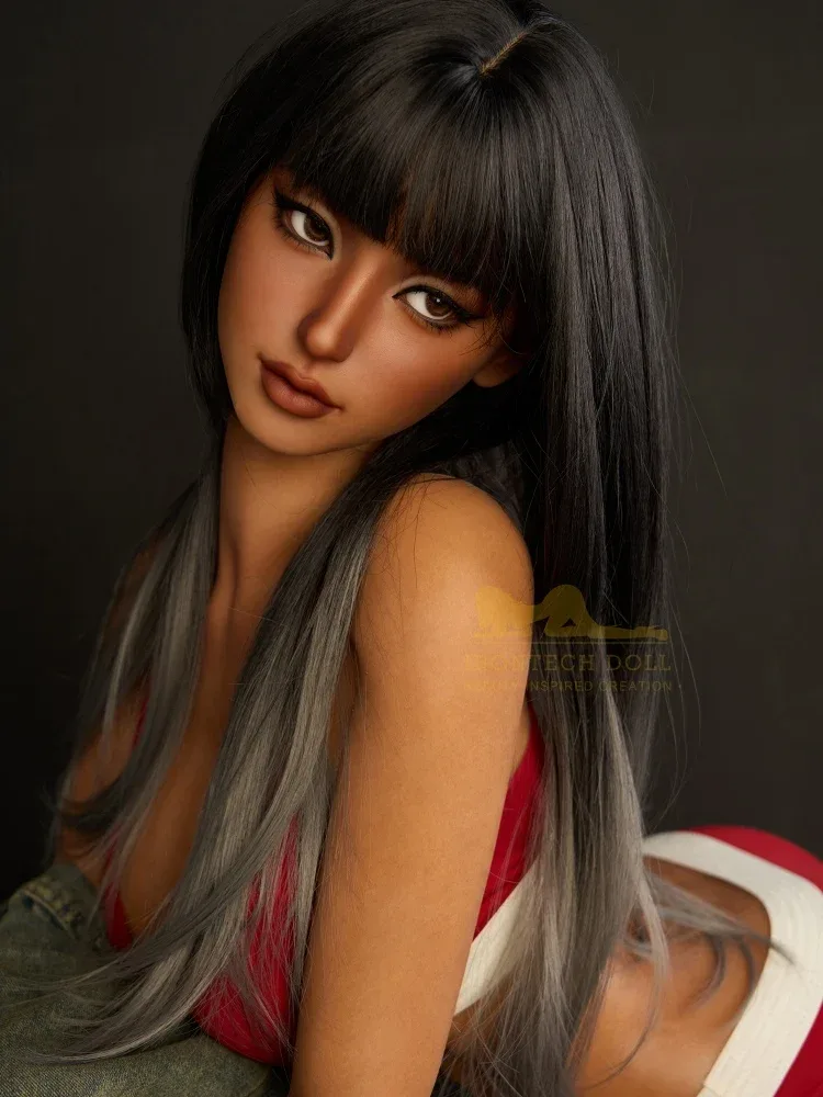 F2448-161cm(5ft3)-33kg E Cup Silicone Fitness Black Girl Sex Doll｜Irontech Doll view 2