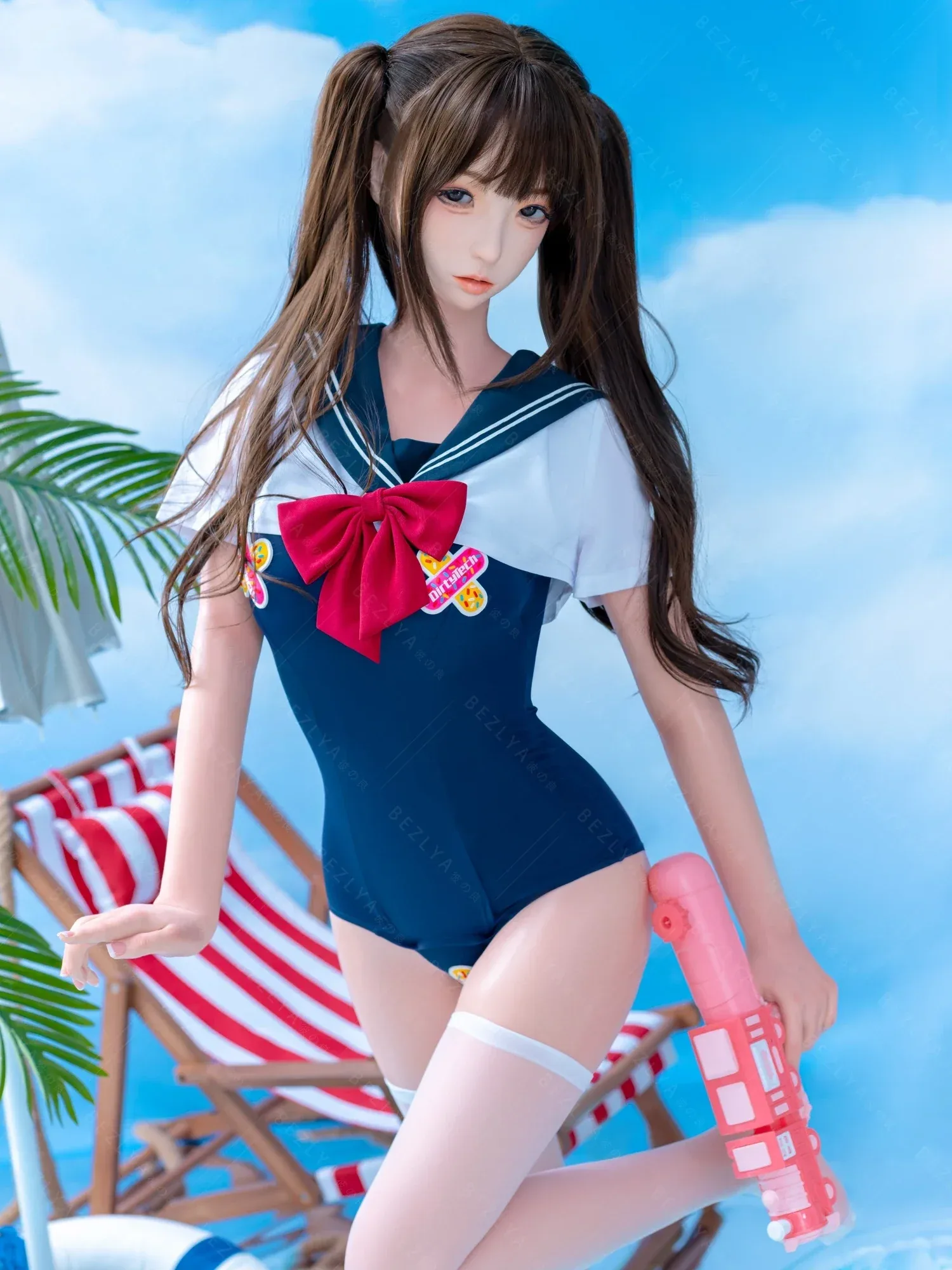 F7123-159cm(5.3ft)-31.5kg 2.2cf B Cup ROS Silicone Asian Adult Chinese Flat Chested Sex Doll【ChunMoMo】｜AITIA Doll