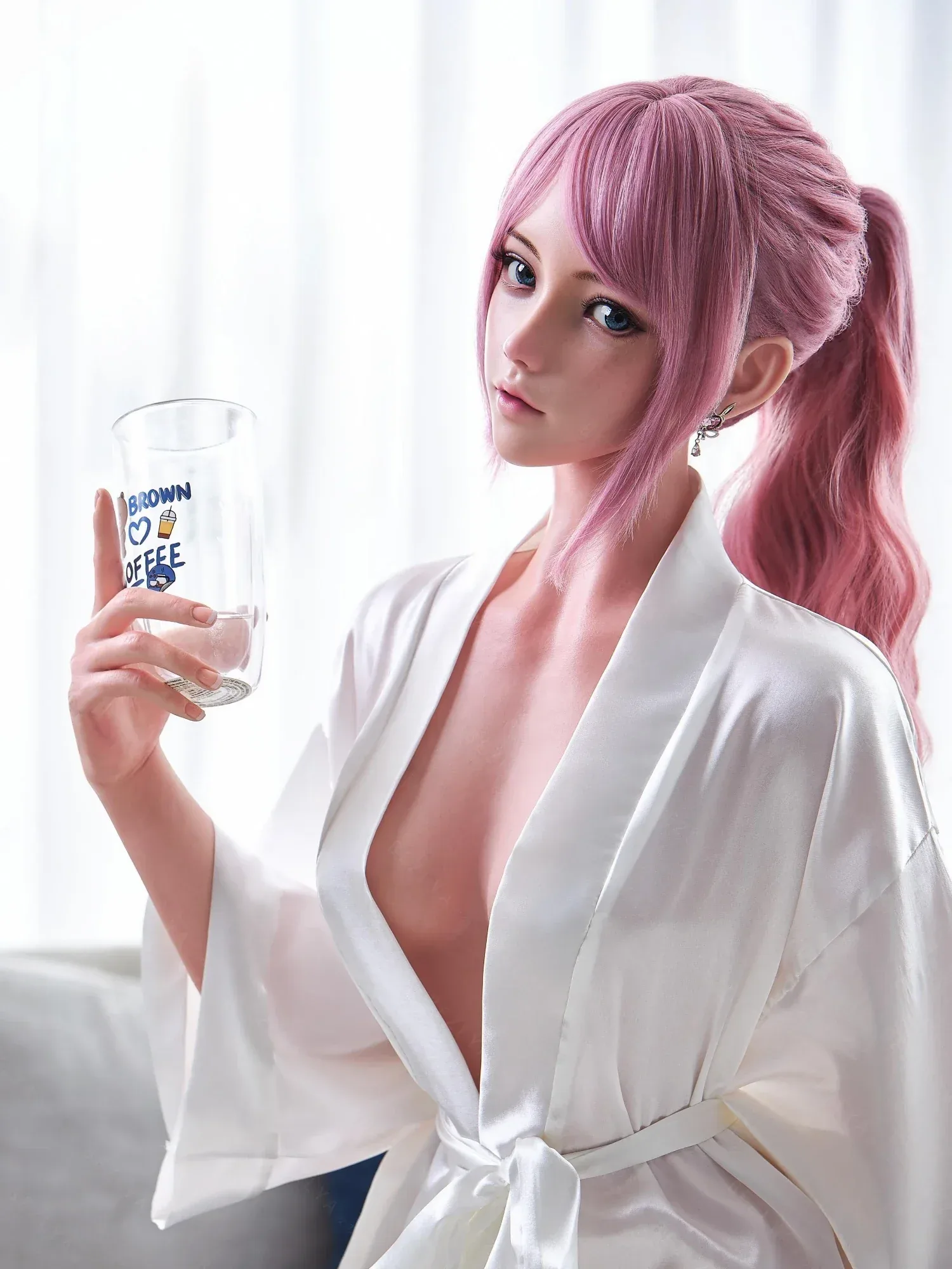 F7113-156cm(5.12ft)-29.7kg 2.1 B Cup Robot Silicone Head Adult Asian Sex Doll|Bezlya Doll view 12