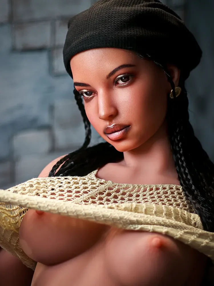 F1623-166cm\/5ft4 C Cup Realistic Black Skin Silicone Head Sex Doll |Rosretty Doll view 7