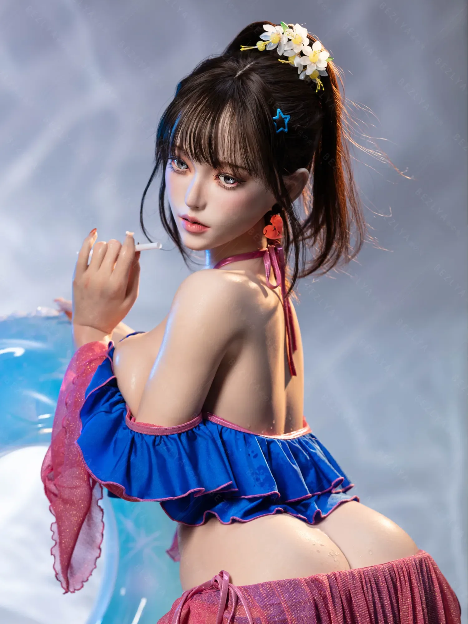 F5933-155Mcm(5.1ft)-38kg 2.2cf E Cup Mini ROS Silicone Asian Anime celebrity Sex Doll|AITIA Doll view 6