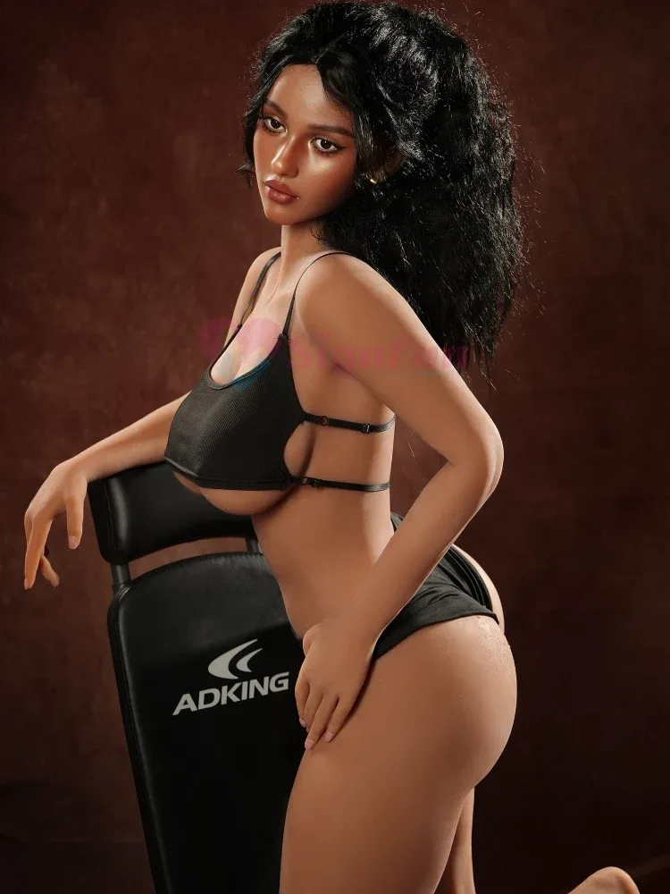 F2433-159cm(5.2ft)-39kg D Cup Life-Size Silicone Head Ebony BBW Sex Doll【IN STOCK US\/EU】｜Sigafun Doll