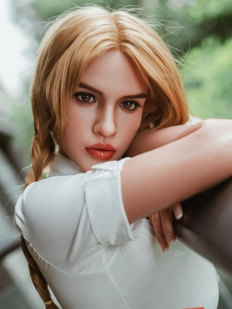 F8593-170cm-30kg E Cup ROS Head Blonde Hair Silicone Full Sex Doll | Top Fire Doll view 4