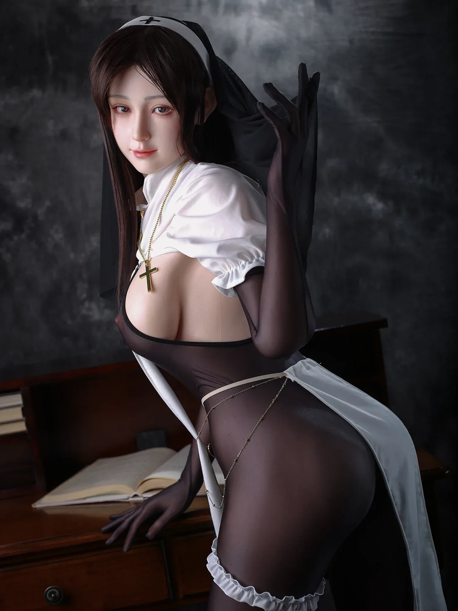 F2370—160cm\/31kg E Cup Kiko Black Hair Asian Silicone Chinese Sex Doll | Jiusheng Doll view 7