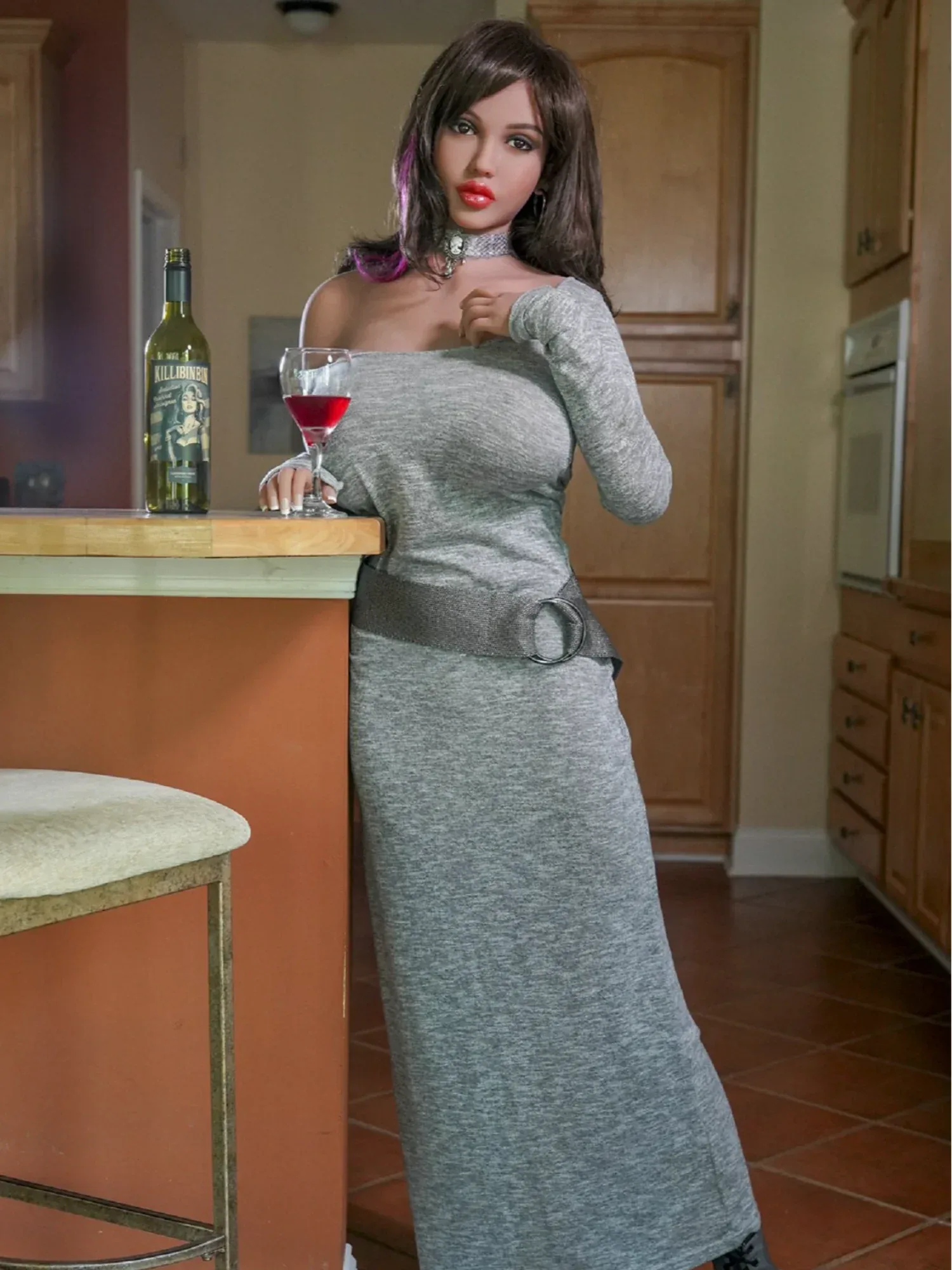 F3373-171cm\/5ft7(44kg) Stephanie H Cup TPE Sexy Woman Latina Large Breast Sex Doll | YL Doll