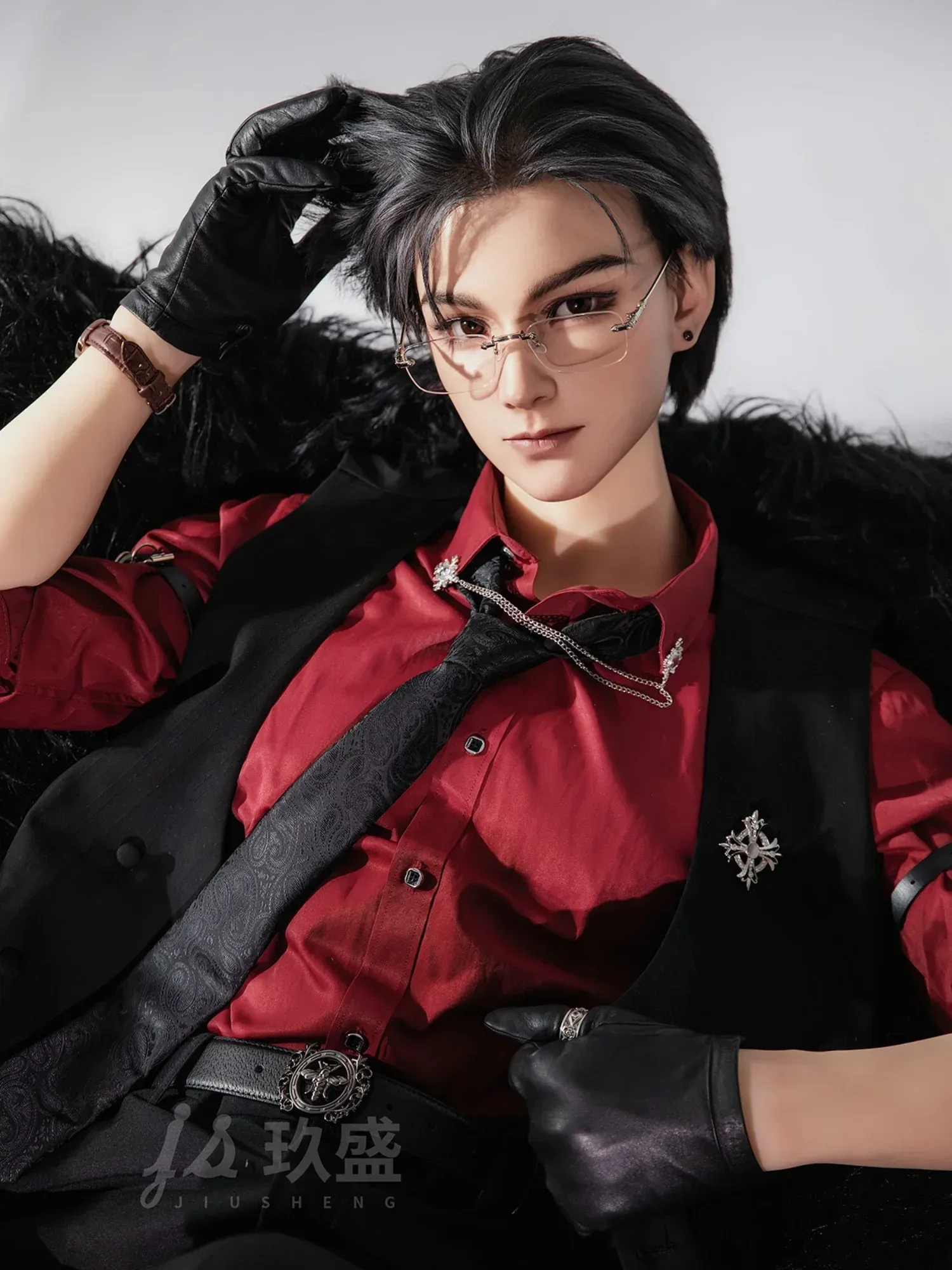 F5689—185cm\/6ft1-45kg Gavin Premium Silicone Femboy Bl Anime Sex Doll for Roleplay - Jiusheng Doll