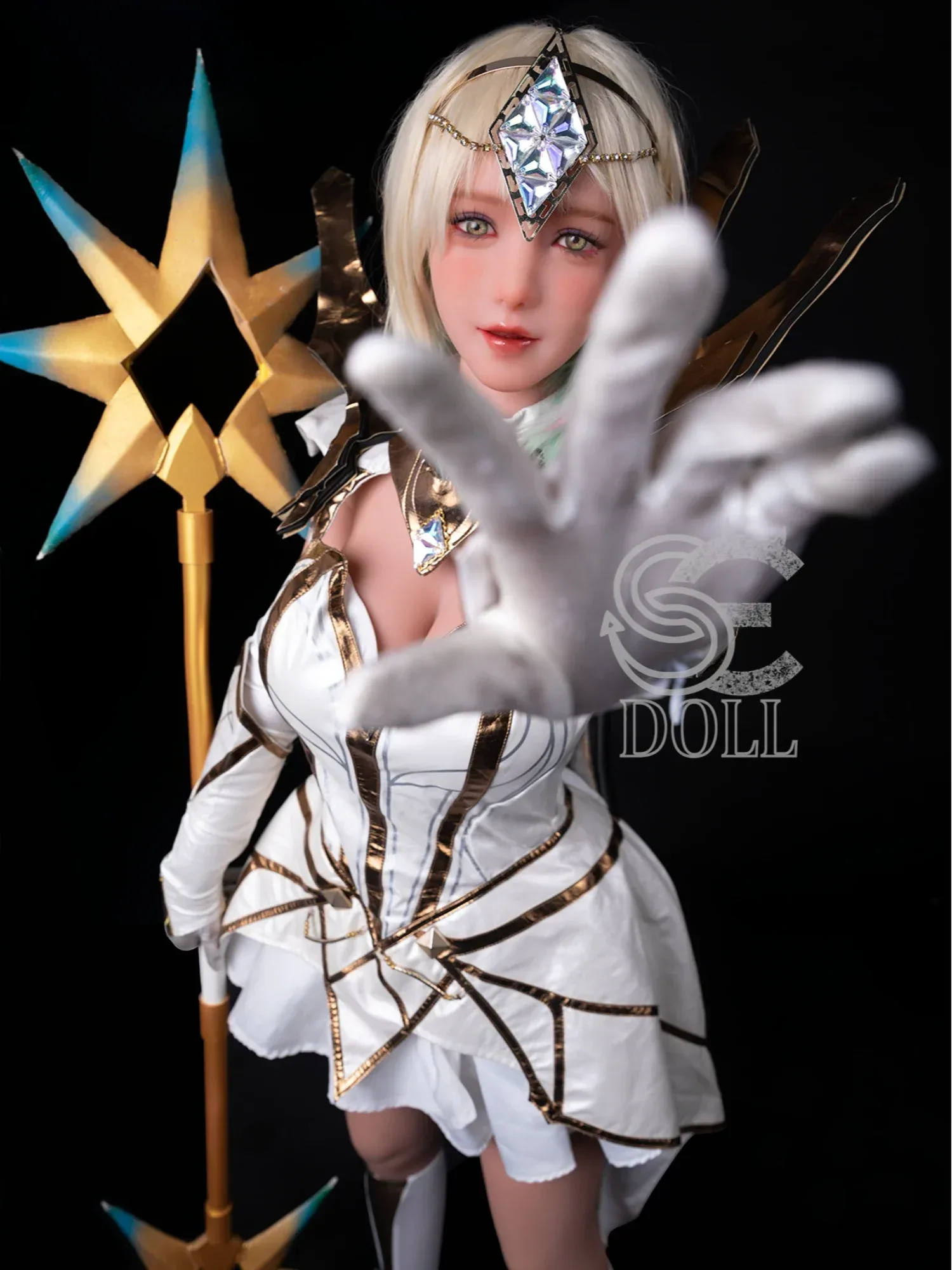 F3711-161cm(5.3ft)-35kg Angie F Cup TPE Sexy Asian Anime Fantasy Blonde Fairy Woman Love Doll|SE Doll view 10