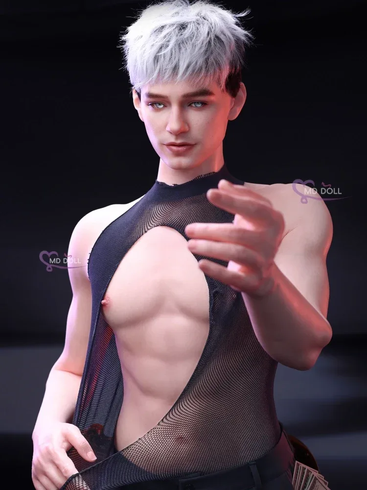 F738-180cm\/5ft9-42kg Silicone Male Sex Doll with 14cm \u0026 17cm Detachable Vibrating Penis | MD Doll view 11