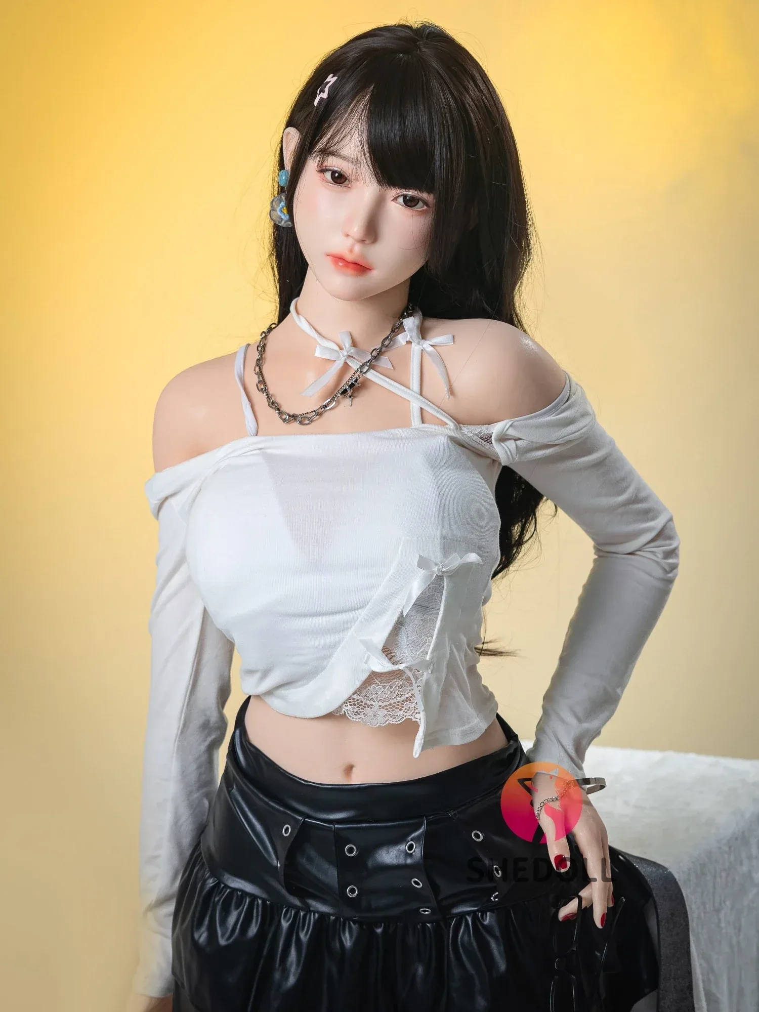 F6182—168cm\/5ft5-47kg D Cup Lifelike Asian ROS Silicone Sex Doll | SHEDOLL